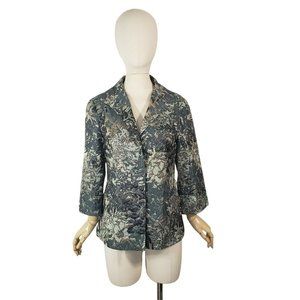 LAFAYETTE 148 NEW YORK $548 Textured Snap Button Pocket Blazer Jacket Top Size 6